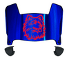 Connecticut UConn Huskies Mini Football Helmet Visor Shield w/ Clips - PICK VISOR & LOGO COLOR