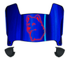 Connecticut UConn Huskies Mini Football Helmet Visor Shield w/ Clips - PICK VISOR & LOGO COLOR