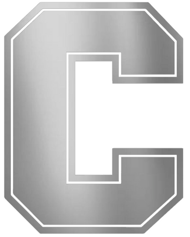 Cornell Big Red SILVER CHROME MIRROR C Logo Premium DieCut Vinyl Decal PICK SIZE