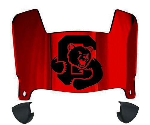 Cornell Big Red Mini Football Helmet Visor Shield w/ Clips - PICK VISOR & LOGO COLOR