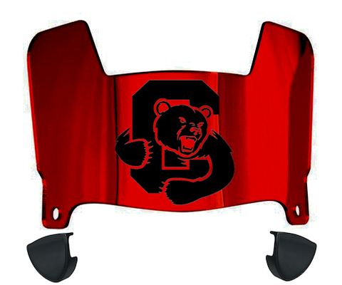 Cornell Big Red Mini Football Helmet Visor Shield w/ Clips - PICK VISOR & LOGO COLOR