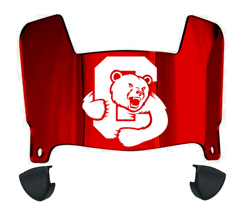 Cornell Big Red Mini Football Helmet Visor Shield w/ Clips - PICK VISOR & LOGO COLOR