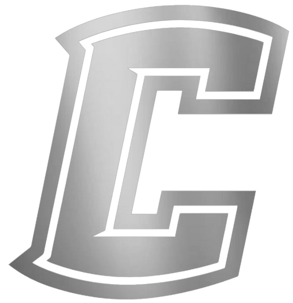 Creighton Blue Jays SILVER CHROME MIRROR C Logo Premium DieCut Vinyl Decal PICK SIZE