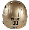 BLACK Custom Name & Number Baseball Softball Batting Helmet Decal - Youth Travel TeeBall T Ball High School