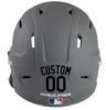 BLACK Custom Name & Number Baseball Softball Batting Helmet Decal - Youth Travel TeeBall T Ball High School
