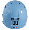 BLACK Custom Name & Number Baseball Softball Batting Helmet Decal - Youth Travel TeeBall T Ball High School