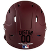 BLACK Custom Name & Number Baseball Softball Batting Helmet Decal - Youth Travel TeeBall T Ball High School