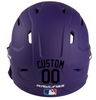 BLACK Custom Name & Number Baseball Softball Batting Helmet Decal - Youth Travel TeeBall T Ball High School