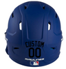 BLACK Custom Name & Number Baseball Softball Batting Helmet Decal - Youth Travel TeeBall T Ball High School