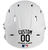 BLACK Custom Name & Number Baseball Softball Batting Helmet Decal - Youth Travel TeeBall T Ball High School