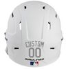GRAY Custom Name & Number Baseball Softball Batting Helmet Decal - Youth Travel TeeBall T Ball High School