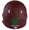 GREEN Custom Name & Number Baseball Softball Batting Helmet Decal - Youth Travel TeeBall T Ball High School