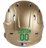 KELLY GREEN Custom Name & Number Baseball Softball Batting Helmet Decal - Youth Travel TeeBall T Ball High School