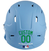 KELLY GREEN Custom Name & Number Baseball Softball Batting Helmet Decal - Youth Travel TeeBall T Ball High School