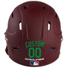 KELLY GREEN Custom Name & Number Baseball Softball Batting Helmet Decal - Youth Travel TeeBall T Ball High School
