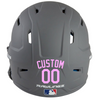 LIGHT PINK Custom Name & Number Baseball Softball Batting Helmet Decal - Youth Travel TeeBall T Ball High School