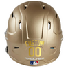 METALLIC GOLD Custom Name & Number Baseball Softball Batting Helmet Decal - Youth Travel TeeBall T Ball High School