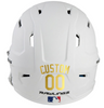 METALLIC GOLD Custom Name & Number Baseball Softball Batting Helmet Decal - Youth Travel TeeBall T Ball High School