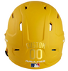 METALLIC GOLD Custom Name & Number Baseball Softball Batting Helmet Decal - Youth Travel TeeBall T Ball High School