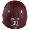 METALLIC SILVER Custom Name & Number Baseball Softball Batting Helmet Decal - Youth Travel TeeBall T Ball High School