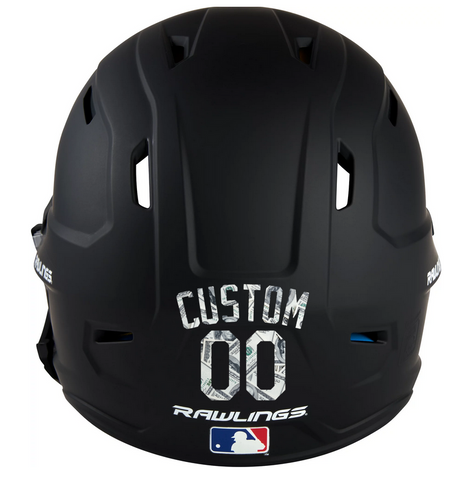 MONEY PRINT Custom Name & Number Baseball Softball Batting Helmet Decal - Youth Travel TeeBall T Ball High School