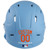 ORANGE Custom Name & Number Baseball Softball Batting Helmet Decal - Youth Travel TeeBall T Ball High School