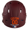 ORANGE Custom Name & Number Baseball Softball Batting Helmet Decal - Youth Travel TeeBall T Ball High School