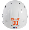 ORANGE Custom Name & Number Baseball Softball Batting Helmet Decal - Youth Travel TeeBall T Ball High School