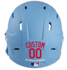 RED Custom Name & Number Baseball Softball Batting Helmet Decal - Youth Travel TeeBall T Ball High School