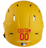 RED Custom Name & Number Baseball Softball Batting Helmet Decal - Youth Travel TeeBall T Ball High School