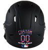 USA FLAG Custom Name & Number Baseball Softball Batting Helmet Decal - Youth Travel TeeBall T Ball High School