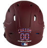 USA FLAG Custom Name & Number Baseball Softball Batting Helmet Decal - Youth Travel TeeBall T Ball High School