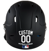 WHITE Custom Name & Number Baseball Softball Batting Helmet Decal - Youth Travel TeeBall T Ball High School