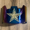 Dallas Cowboys Full Size Football Helmet Visor Shield Blue Iridium Mirror w/ Clips - PICK LOGO COLOR