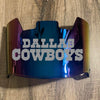 Dallas Cowboys Full Size Football Helmet Visor Shield Blue Iridium Mirror w/ Clips - PICK LOGO COLOR