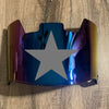 Dallas Cowboys Full Size Football Helmet Visor Shield Blue Iridium Mirror w/ Clips - PICK LOGO COLOR