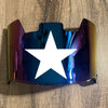 Dallas Cowboys Full Size Football Helmet Visor Shield Blue Iridium Mirror w/ Clips - PICK LOGO COLOR