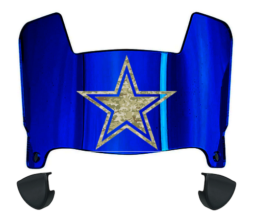 Dallas Cowboys Limited Edition Mini Football Helmet Visor Shield w/ Clips - PICK VISOR & LOGO COLOR