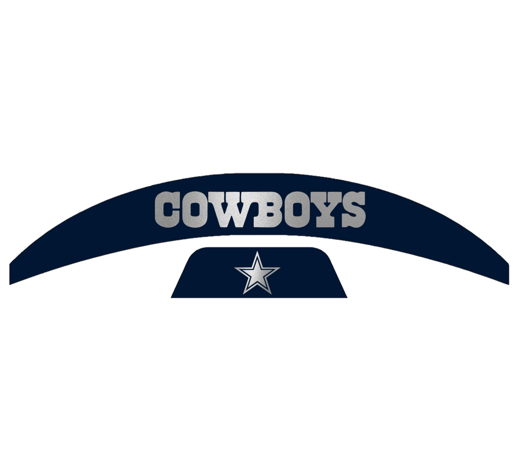 Dallas Cowboys MIDI Mid Size SpeedFlex Football Helmet Front & Back Bumper Decal Set - Pick Color
