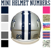 Dallas Cowboys Jersey Style Vinyl Number Decal Sheet Set of 50 #0-9 - Pick Color & Size