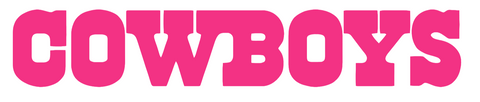 Dallas Cowboys Hot Pink Team Name Logo Premium DieCut Vinyl Decal PICK SIZE