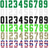 Dallas Stars Helmet Jersey Style Vinyl Number Decal Sheet Set of 50 #0-9 - Pick Color & Size