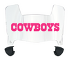 Dallas Cowboys Limited Edition Mini Football Helmet Visor Shield w/ Clips - PICK VISOR & LOGO COLOR