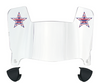 Dallas Cowboys Limited Edition Mini Football Helmet Visor Shield w/ Clips - PICK VISOR & LOGO COLOR