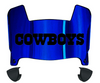 Dallas Cowboys Mini Football Helmet Visor Shield w/ Clips - PICK VISOR & LOGO COLOR