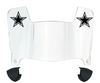 Dallas Cowboys Mini Football Helmet Visor Shield w/ Clips - PICK VISOR & LOGO COLOR
