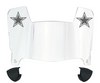 Dallas Cowboys Mini Football Helmet Visor Shield w/ Clips - PICK VISOR & LOGO COLOR