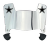 Dallas Cowboys Mini Football Helmet Visor Shield w/ Clips - PICK VISOR & LOGO COLOR