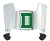 Dartmouth Big Green Mini Football Helmet Visor Shield w/ Clips - PICK VISOR & LOGO COLOR