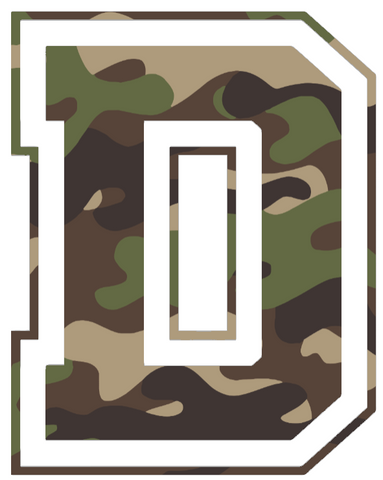 Dartmouth Big Green Woodland Camo Camouflage Team Logo Premium DieCut Vinyl Decal PICK SIZE